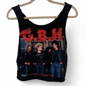 Vintage Charge GBH Punk Rock Cut Off Tank Top